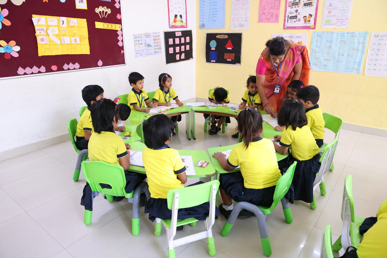 Classroom activity at Brookfield School